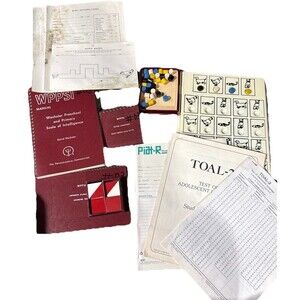 Vintage 1967 WPPSI Wechsler Preschool & Primary Scale Intelligence IQ TEST Kit